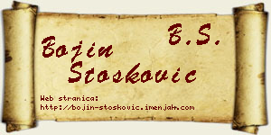 Bojin Stošković vizit kartica